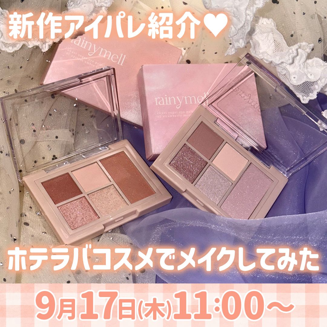 新作アイパレ紹介♡ ホテラバコスメでメイクしてみた