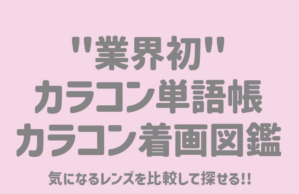 業界初！カラコン単語帳、着画図鑑