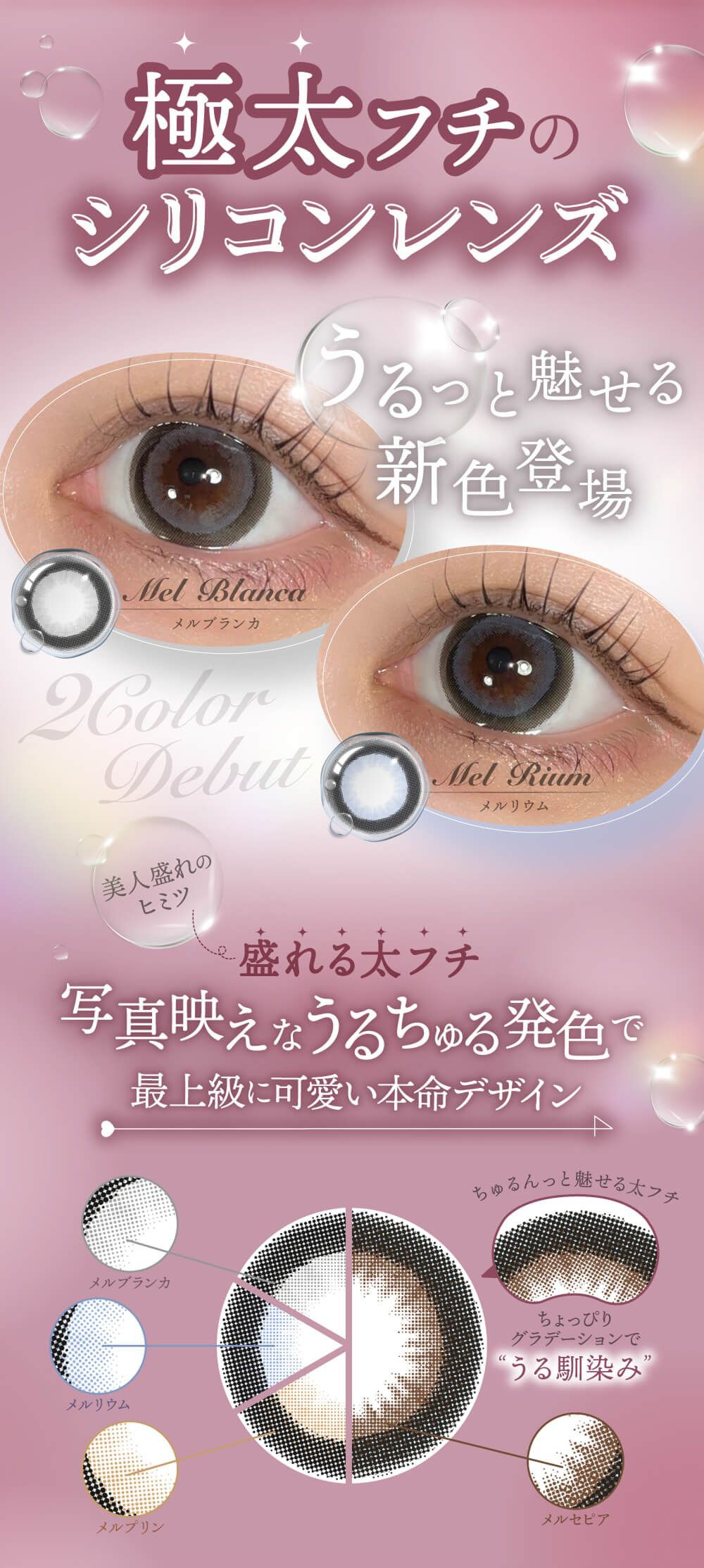 極太フチのシリコンレンズ