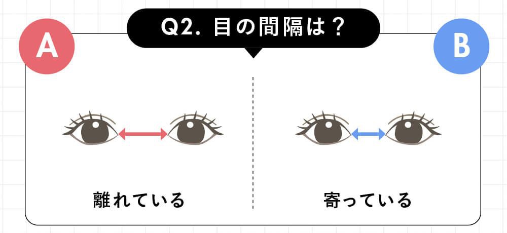 目の間隔は？