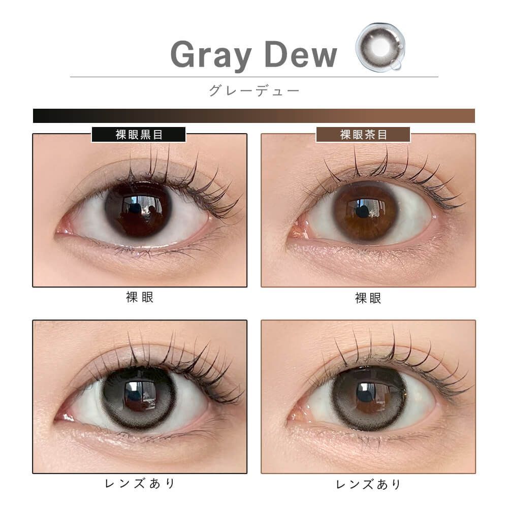 デューリット シリコーン ハイドロゲル／シリコン（Dewlit silicone hydrogel） グレーデュー【回らない水光】
