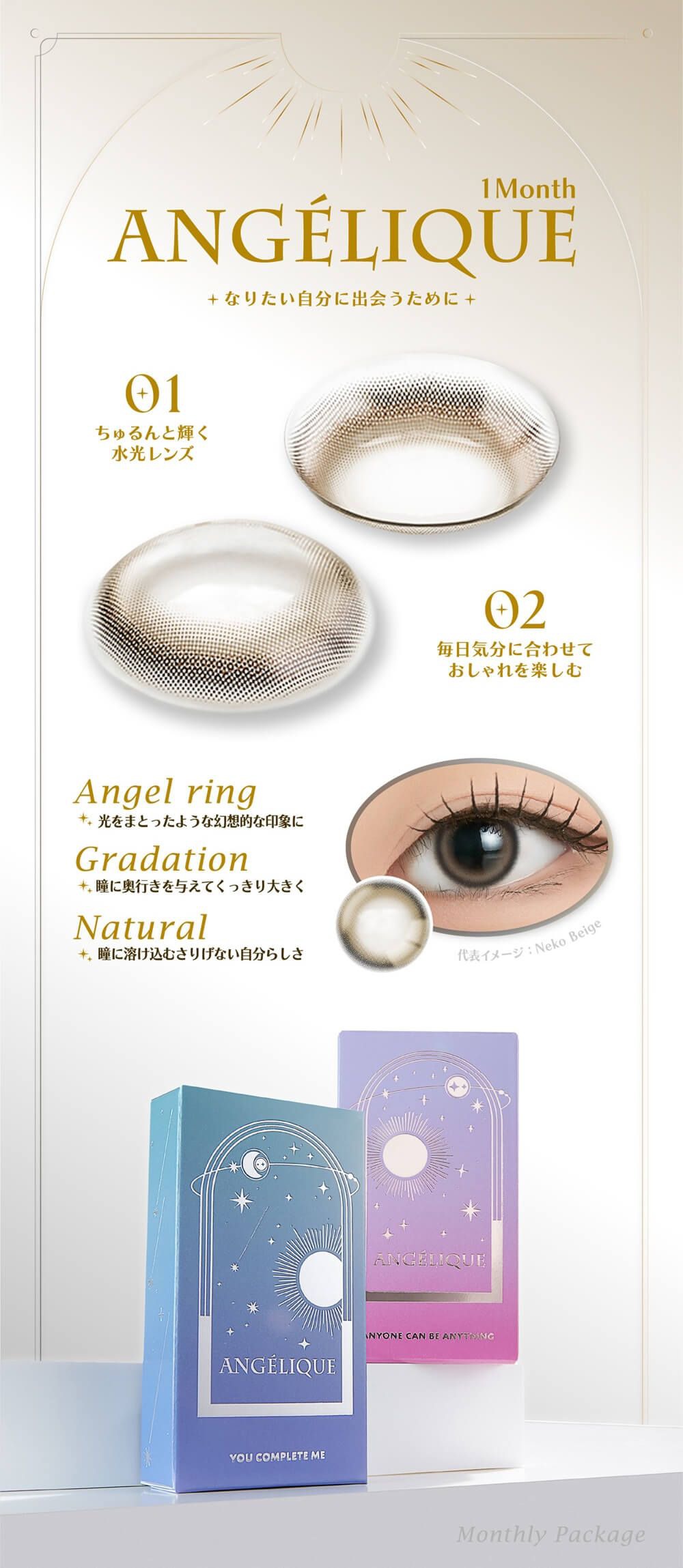 レンズ特徴、パッケージ