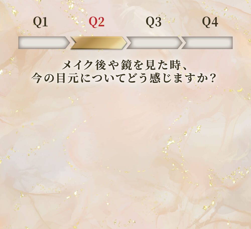 Q2 メイク後や鏡を見た時、今の目元についてどう感じますか？