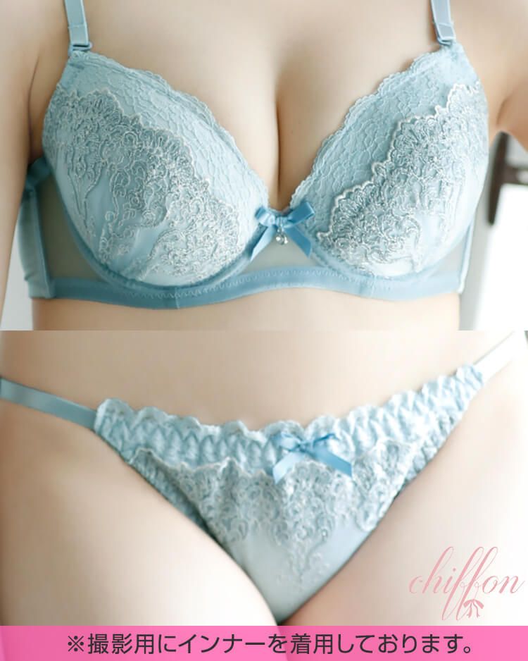ナチュラルレーシーブラ＆フルバックショーツ グレー