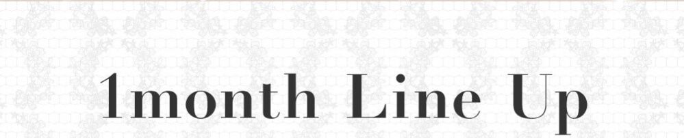 マンスリーラインナップ