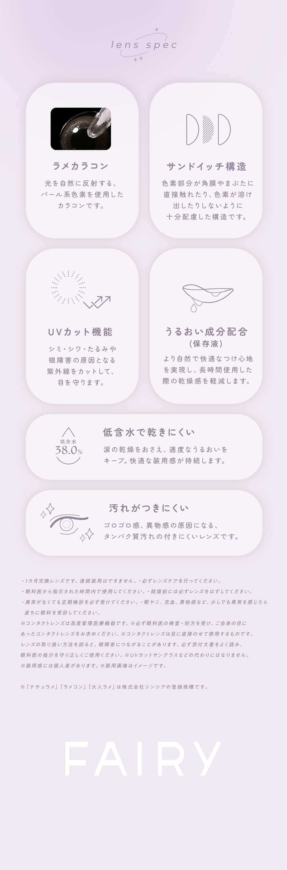 レンズスペック