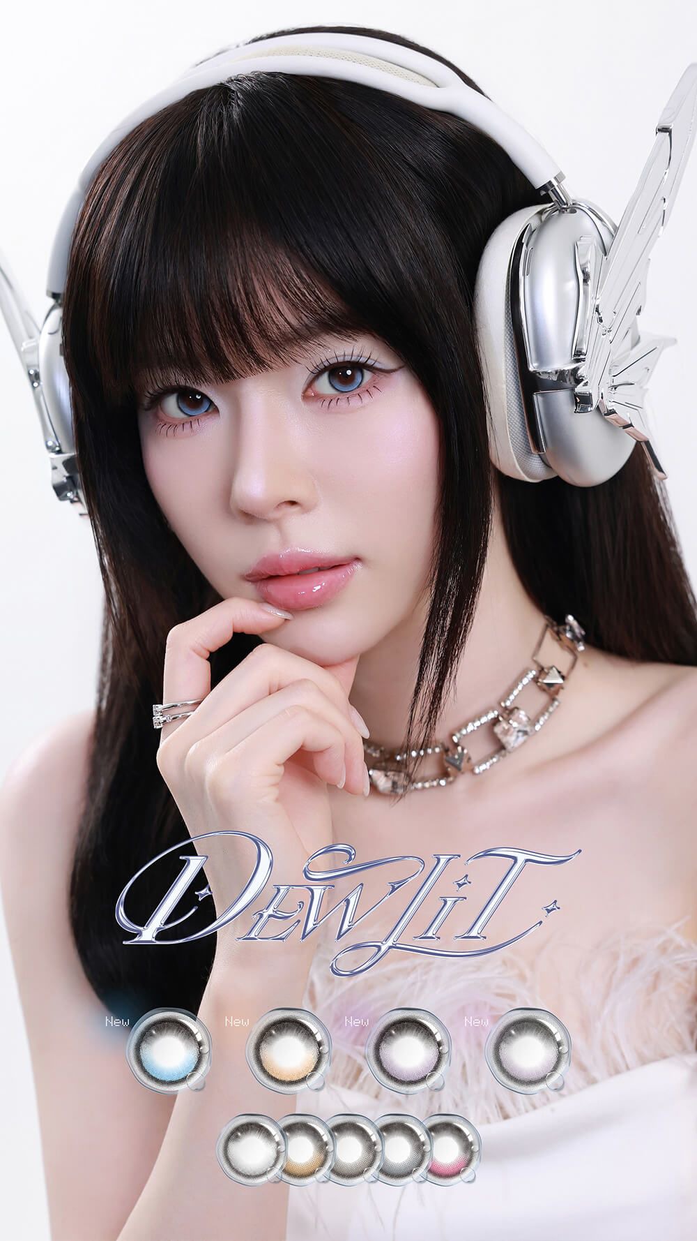 デューリット シリコーン ハイドロゲル/シリコン(Dewlit silicone hydrogel)|度あり・度なしカラコン ワンデー|14.5mm|へウォン