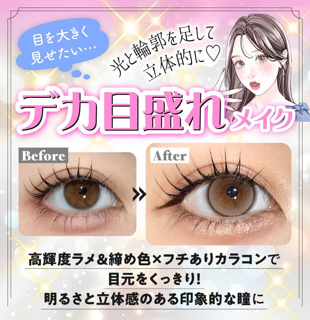 デカ目盛れメイク