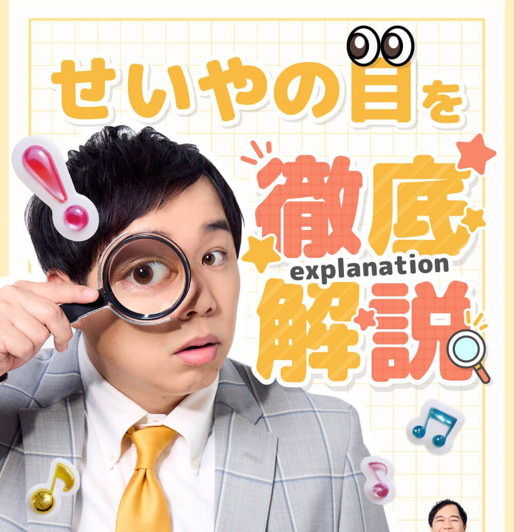 せいやの目徹底解説