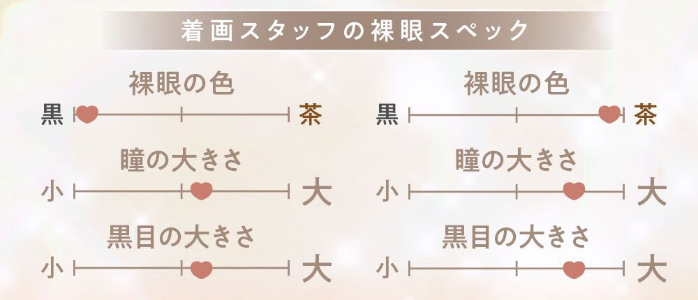 着画スタッフの裸眼スペック