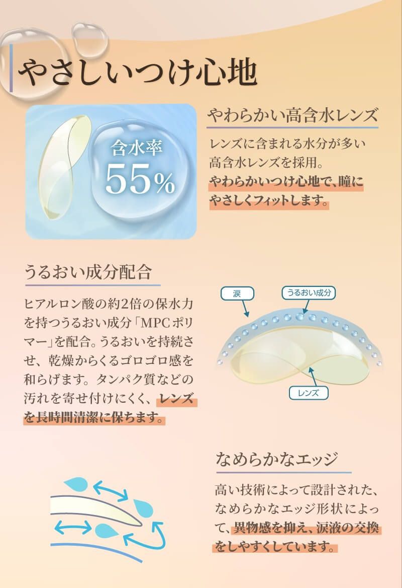 瞳を守るやさしいレンズ