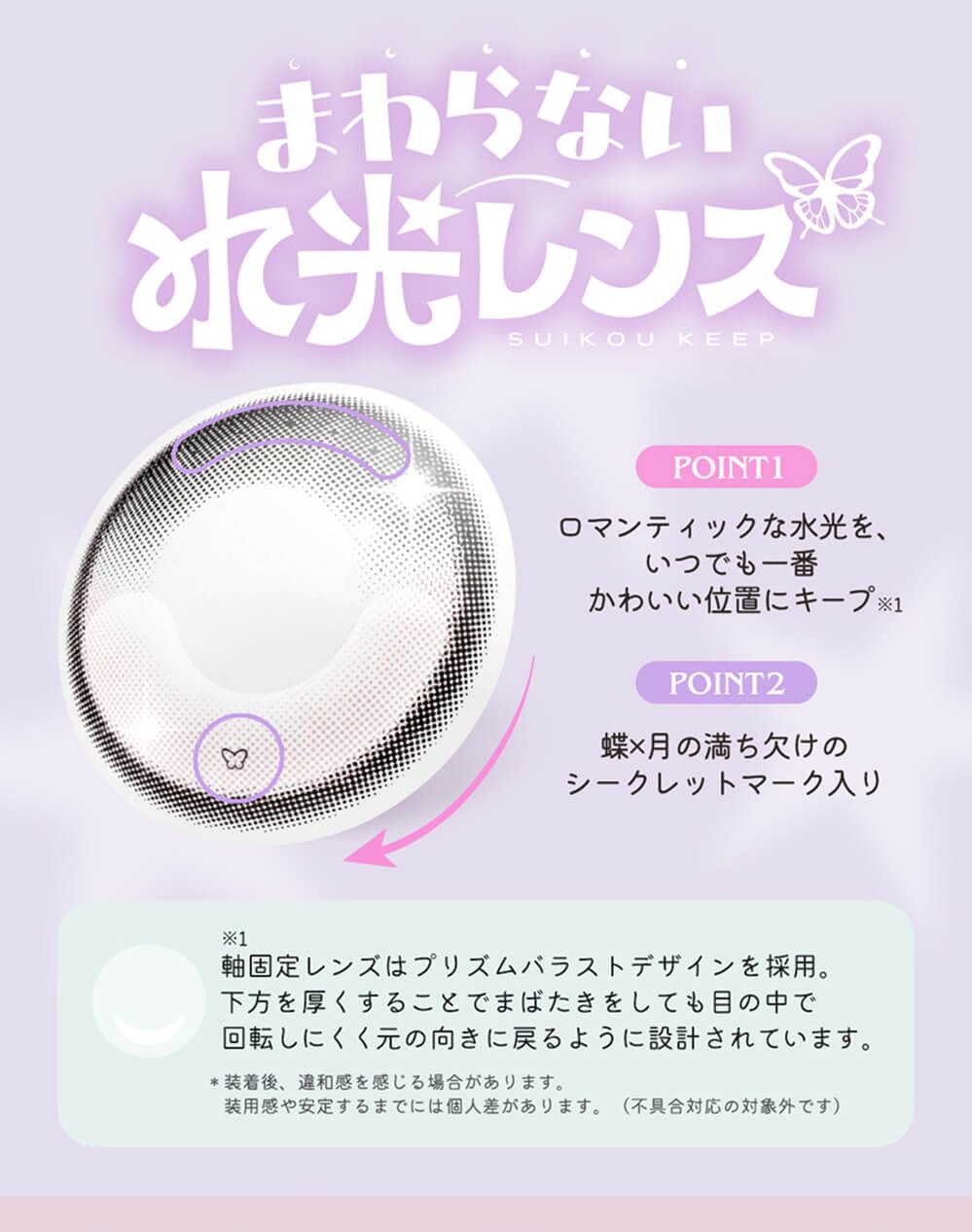 回らない水光レンズ