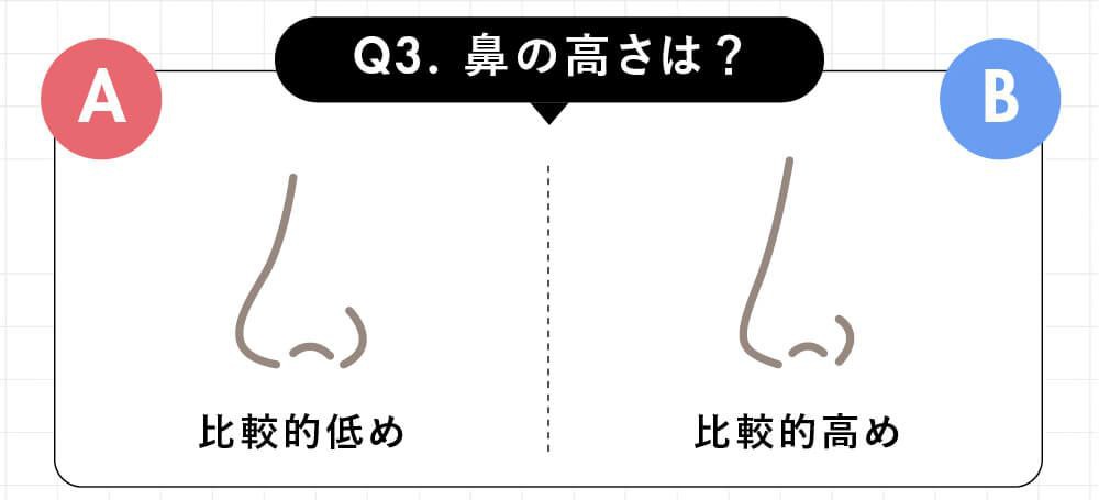 鼻の高さは？