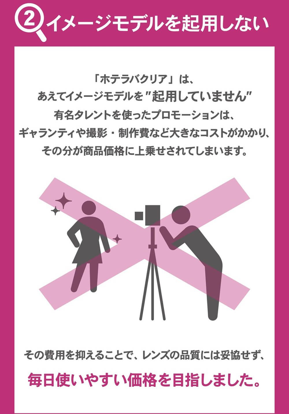 モデルを起用しない