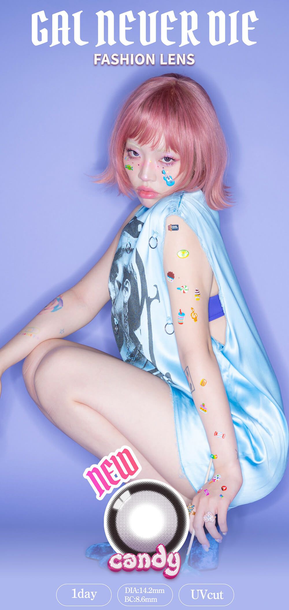  ギャルネバーダイ（GAL NEVER DIE）｜度あり・度なしカラコン ワンデー｜14.2mm/14.5mm｜ちゃんみな