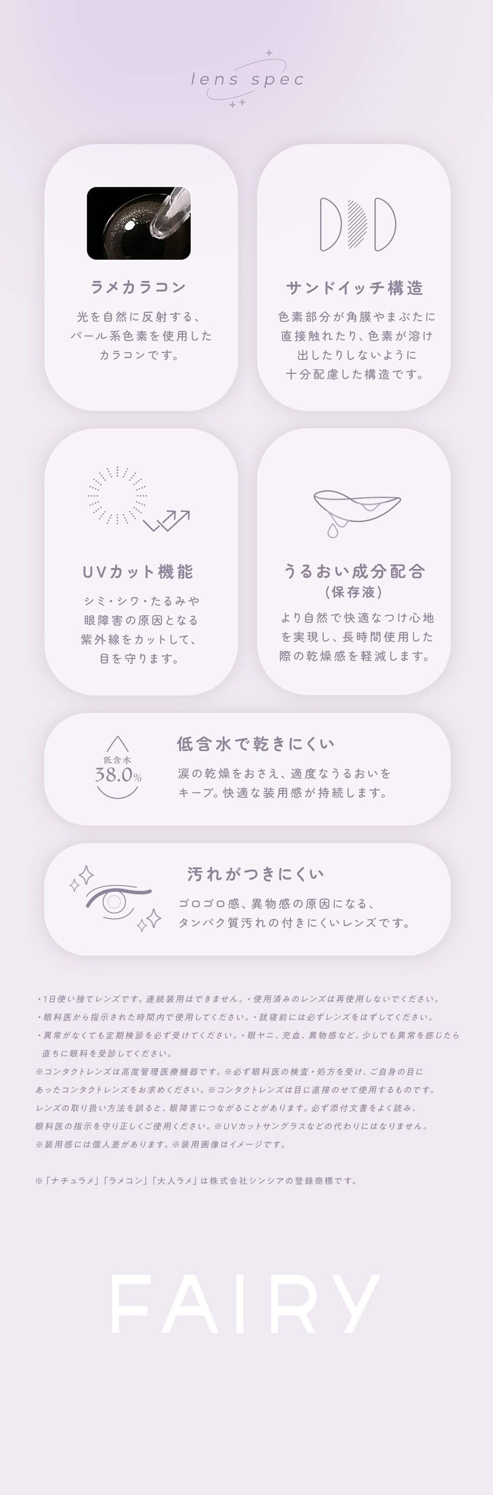 レンズスペック
