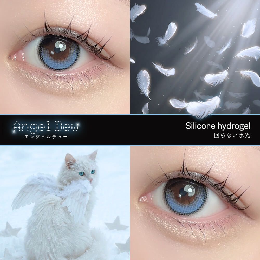 【乱視用】デューリット シリコーン ハイドロゲル／シリコン（Dewlit silicone hydrogel） エンジェルデュー【回らない水光／乱視度数：-1.25D】